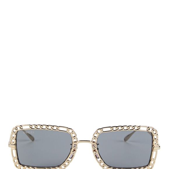 NWT GUCCI 54MM Rectangle Sunglasses Chain-Embellished Sunglasses main image 13
